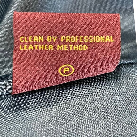 Hal Rubenstein Women’s 2X Blue Genuine Leather Jacket Zip Front Stretch Panels - Picture 8 of 8